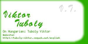 viktor tuboly business card